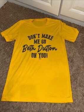 Source Unknown Yellow Beth Dutton Graphic Tee